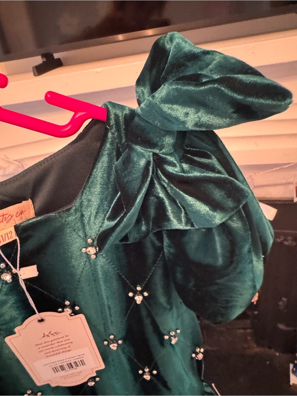 Ivy City Co Mini Tiara Dress - emerald green - Picture 10 of 11